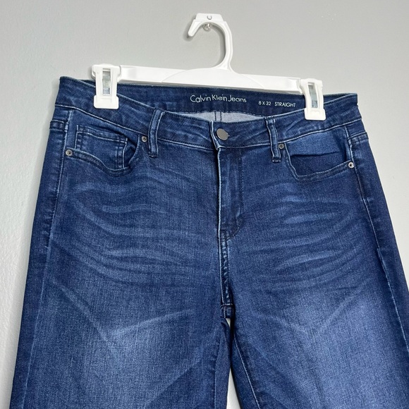 Calvin Klein Dark Wash Denim Straight Leg Jeans Z - Picture 3 of 8